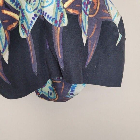 Nicole Miller Size 2 Silk Multicolor Mini Dress Spaghetti Straps - Picture 9 of 12